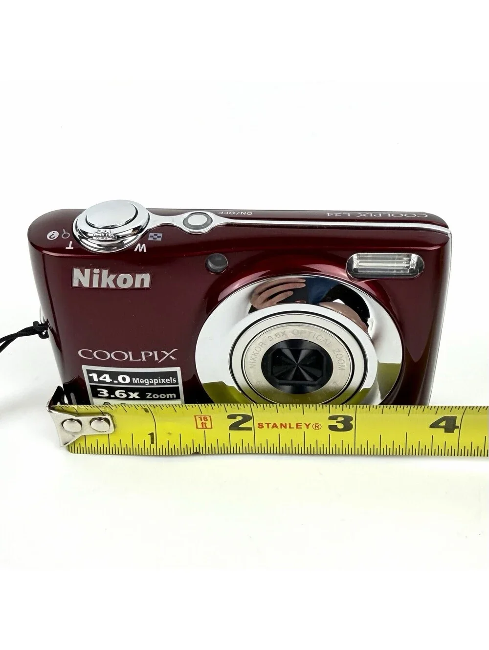 Nikon Coolpix L24 14.0MP Red Digital Camera Read Desc Parts/Repair
